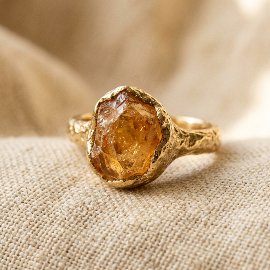 Coastal Sunset Calcite Ring