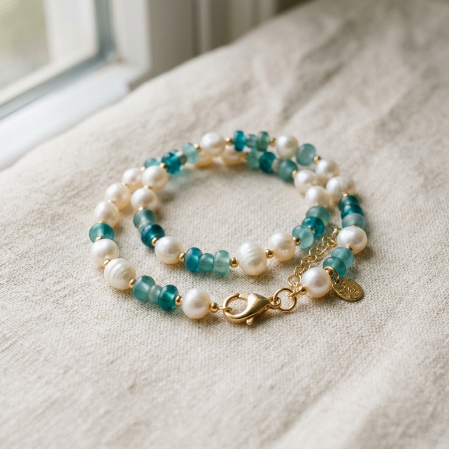 Mediterranean Breeze Pearl Bracelet